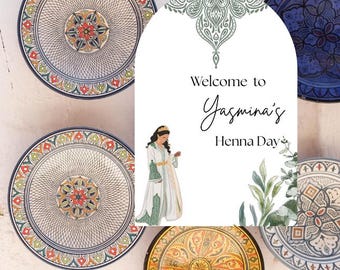 Invitación editable para el día de la henna