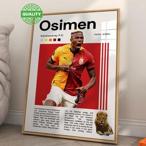 Victor Osimhen Football Poster: Nigerian Player Art Print