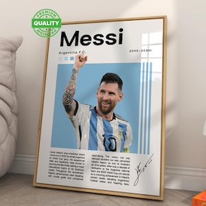 Lionel Messi Football Posters Motivational Poster for Boys Bedroom Wall Inspirational Wall Art