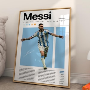 Lionel Messi Football Posters Motivational Poster for Boys Bedroom Wall Inspirational Wall Art