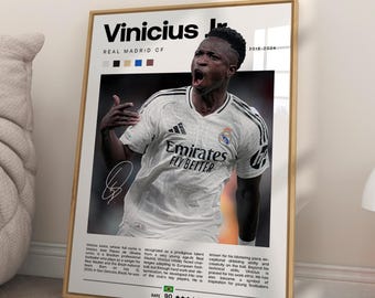 Vinicius Junior Poster: Real Madrid Soccer Wall Art