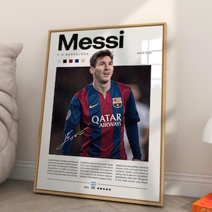 Lionel Messi Football Posters Motivational Poster for Boys Bedroom Wall Inspirational Wall Art