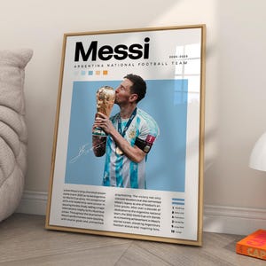 Lionel Messi Football Posters Motivational Poster for Boys Bedroom Wall Inspirational Wall Art