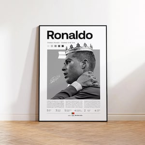 Cristiano Ronaldo Poster, Ronaldo Footbal GIft , Men Soccer Gifts, Sports Poster, Football Poster, Soccer Wall Art, Sports Bedroom Posters