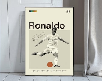 Cristiano Ronaldo Poster: Minimalist Football Wall Art