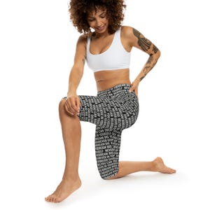 Inspirational Women&#39;s Capri Leggings, Motivational Activewear, Fitness Leggings, Workout Pants, Gifts for Her, Self-Care Fashion