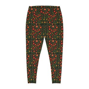 Vibrant Floral Plus Size Leggings, Not Just for Workouts, Perfect for Casual Wear, Festivals, and Every Season