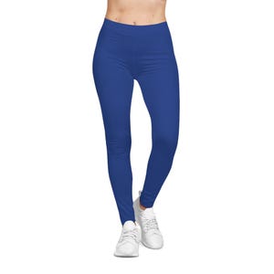 Women&#39;s Casual Leggings in Vibrant Blue - Comfortable Everyday Wear, Gym, Yoga, Athleisure, Fashion