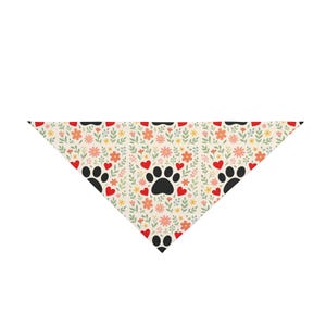 Floral Dog Bandana for Puppies, Cute Pet Scarf, Birthday & Holiday Dog Accessory, Stylish Puppy Bandana, Pet Fashion Gift