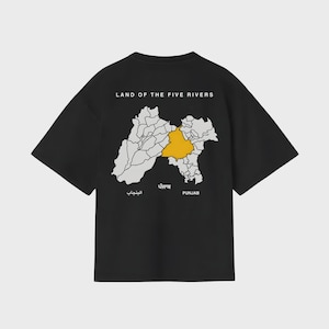 Punjab Wattan Oversized Tee | Punjabi Heritage Graphic T-Shirt | Desi Streetwear Unisex Top