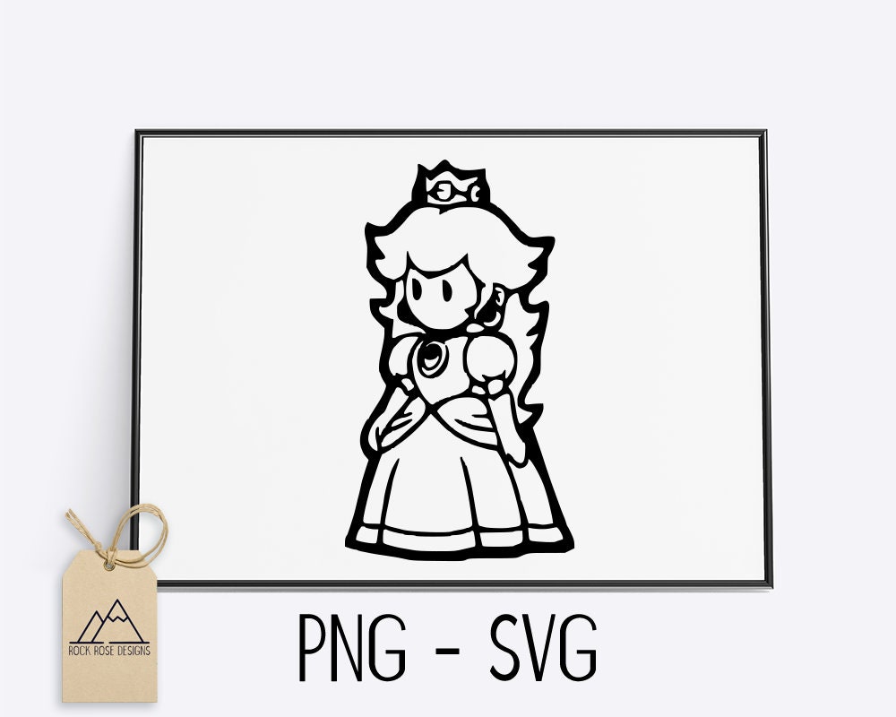 Princess Peach SVG CUT FILE | Etsy