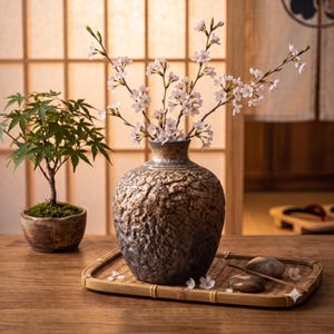 Small Wabi Sabi Ceramic Vase | Japanese Style Home Decor