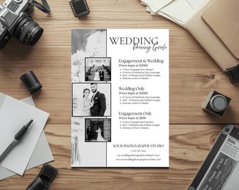 Canva Photographer Pricing Guide Template, Studio Packages (Digital Download)