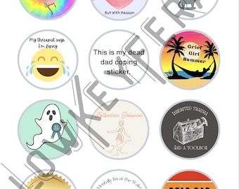 Dead Dad Club - Digital Sticker Sheet