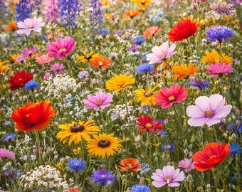 Birds, Bees, and Butterflies Wild Flower Mix Seeds For Pollinators