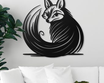 Metallwandbild „Stahlfuchs“: Rustikale Wanddekoration fürs Kinderzimmer im Waldstil