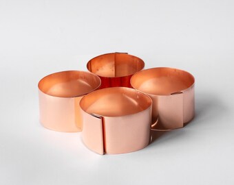 Handmade Copper Plant Rings (Set of 4) – Slug and Snail Deterrent