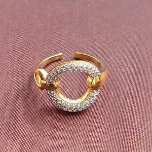 Simulated Diamond Round Cut Women&#39;s Engagement Wedding Adjustable Toe Ring In 14K Yellow Gold Plated 925 Silver