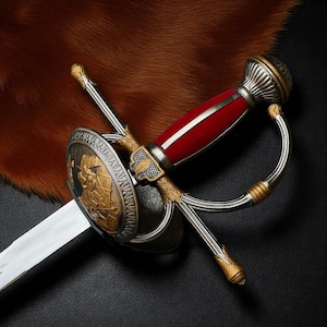 Mask of Zorro Sword, Rapier Sword of Zorro from Legend of Zorro, Boy Friend Gift, Groomsmen Gift, Christmas Gift, Movie sword, Gift for her.