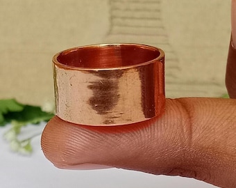 Solid Copper Band Ring, Thumb Ring, Unisex Jewelry