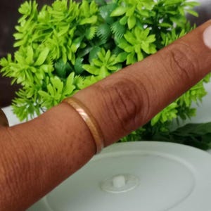 Anillo de cobre con banda gruesa, anillo de cobre martillado, estilo vikingo rústico, anillo de cobre macizo, regalo de séptimo aniversario, anillo de banda fina, anillo de cobre para hombre