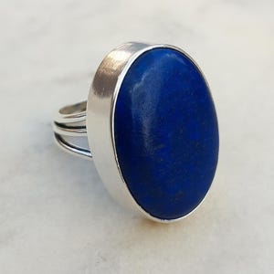 Lapis Lazuli Ring, Handmade Ring, 92.5% Sterling Silver Ring, Lapis Silver Ring, 925 Solid Sterling Silver Ring, Boho Ring, Ring for Women,