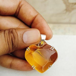 Natural citrine heart necklace, genuine citrine pendant silver, citrine jewelry, scorpio gemstone, November birthstone  anniversary for gift