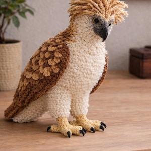 Philippine Eagle Crochet Pattern PDF, Realistic Bird Amigurumi, Eagle Plush Pattern, Wildlife Crochet Tutorial, Advanced PDF Pattern