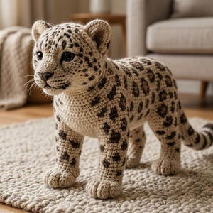 Realistic Black Panther Amigurumi Pattern, Crochet Jaguar PDF, Lifelike Big Cat Toy Tutorial, Crochet Animal Pattern PDF, Plush Panther DIY