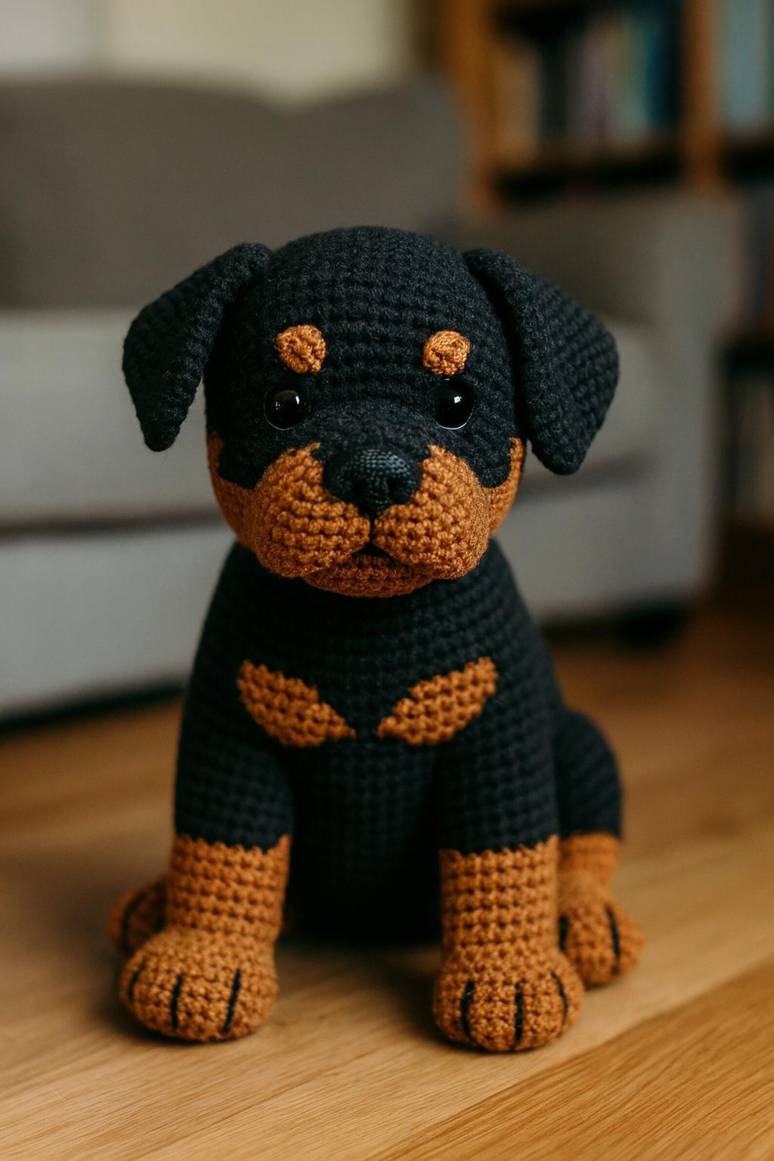 Realistic Rottweiler Puppy Amigurumi Pattern PDF • Crochet Rottweiler ...