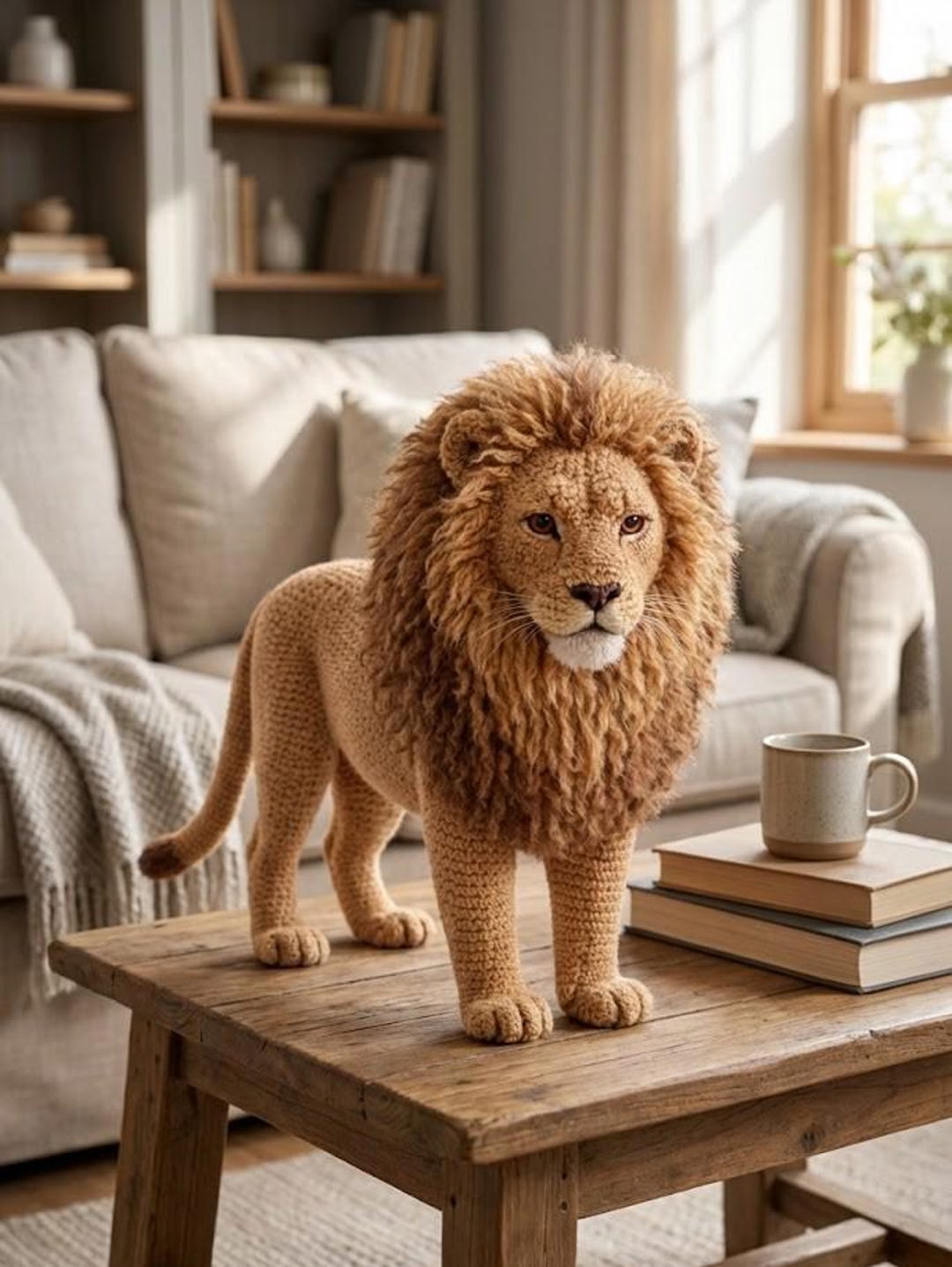 Realistic Lion Amigurumi Crochet Pattern PDF | Lifelike Jungle Animal ...