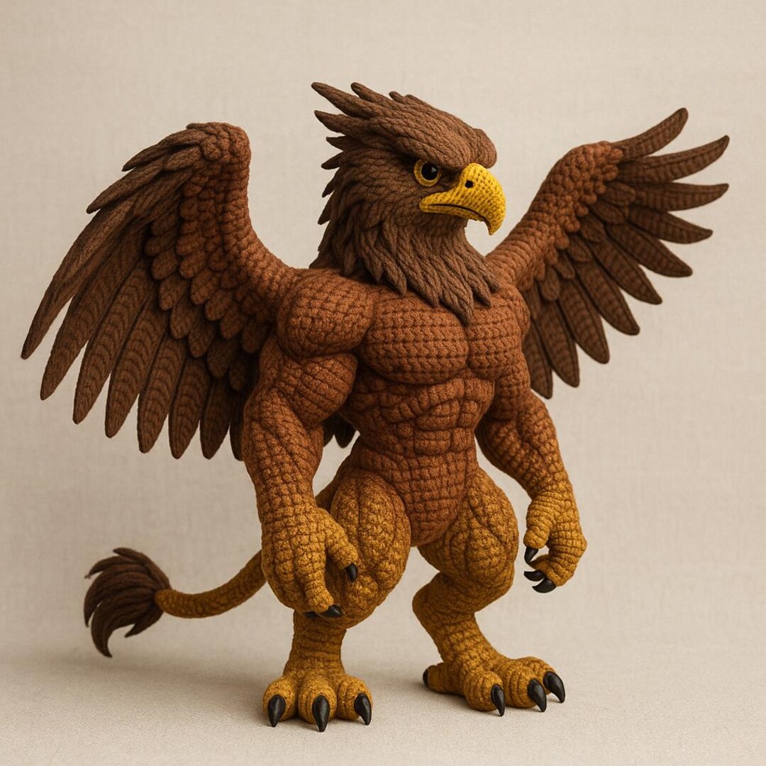 Crochet Griffin Pattern PDF – Mythical Amigurumi Creature – Poseable ...