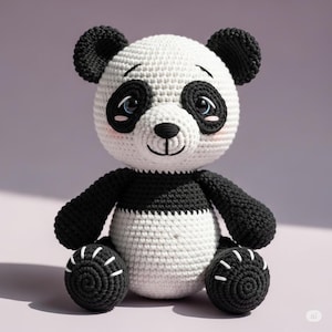 Easy Baby Panda Crochet Pattern – Cute Amigurumi Bear PDF – Beginner Friendly Plush Toy – DIY Animal Gift – Kawaii Yarn Project