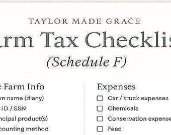 Farm Tax Checklist