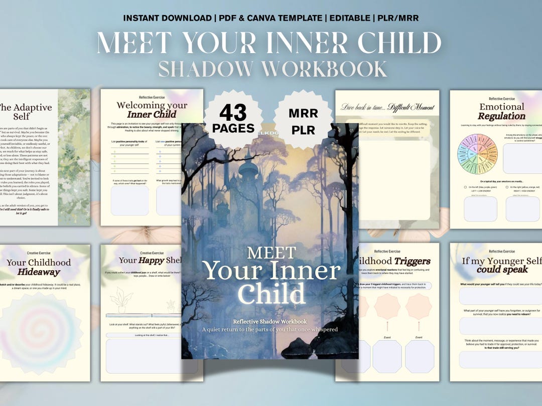Inner Child Healing Workbook: Shadow Work, Trauma Recovery (canva/pdf ...
