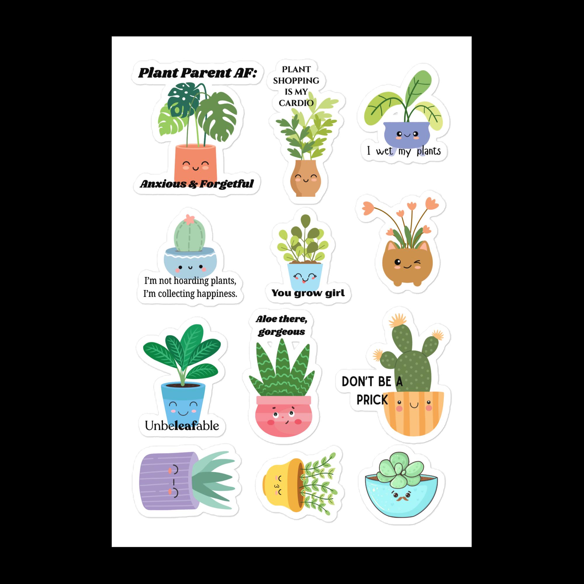 サッシープラントステッカーシート - 光沢仕上げ