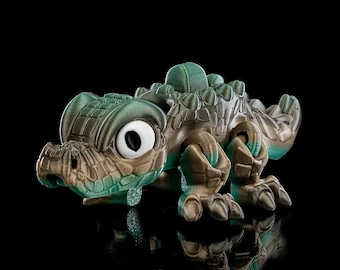 Cocodrilo Mordedor / Juguete antiestrés articulado impreso en 3D / Mascota de escritorio flexible de 16,5 cm