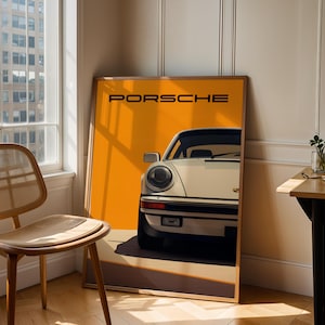 Classic Porsche Print Digital Download Car Art Wall Decoration Automotive Enthusiast Gift Idea Colorful Design Room Decoration Man Cave Garage Home Office Wall Art Instant Access Multiple Sizes Included Print Ready Files Car Lover Present