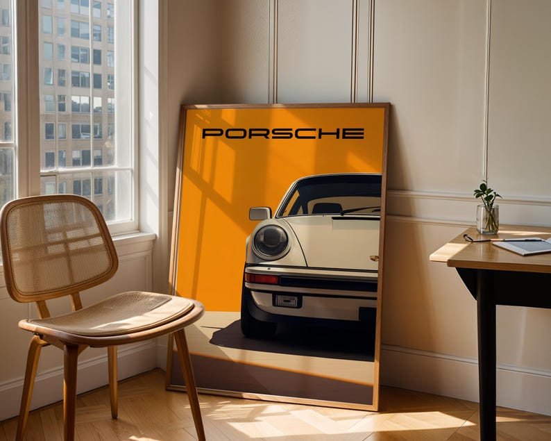 Classic Porsche Print Digital Download Car Art Wall Decoration Automotive Enthusiast Gift Idea Colorful Design Room Decoration Man Cave Garage Home Office Wall Art Instant Access Multiple Sizes Included Print Ready Files Car Lover Present