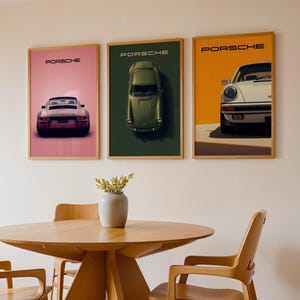 Classic Porsche Print Digital Download Car Art Wall Decoration Automotive Enthusiast Gift Idea Colorful Design Room Decoration Man Cave Garage Home Office Wall Art Instant Access Multiple Sizes Included Print Ready Files Car Lover Present