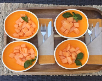 Cantaloupe Bowls Set of 4