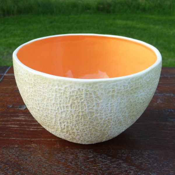 Tall Cantaloupe Bowl