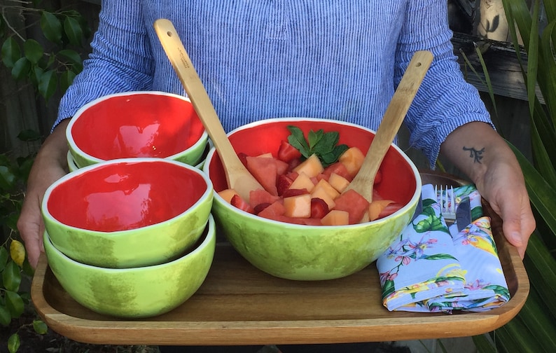 Watermelon Bowls Serving Set Bild 1