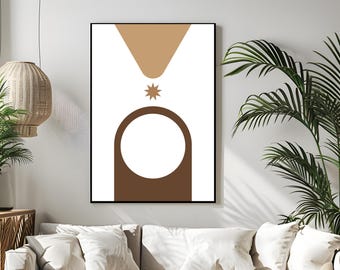 Boho Wall Art, Boho Wall Art Print | Minimalist Bohemian Decor | Digital Download