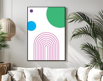 Boho Wall Art Print, Boho Wall Art Print | Minimalist Bohemian Decor | Digital Download