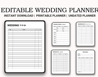 Wedding Planner Printable | Printable Wedding Planner Pages | Wedding Plan Bundle | Wedding Planning Book | Wedding Planner