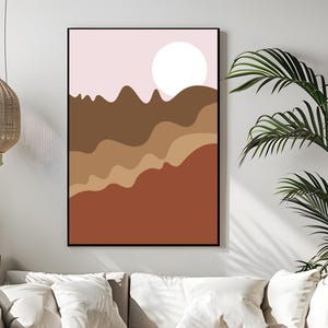 Boho wall art Print, Boho Wall Art Print | Minimalist Bohemian Decor | Digital Download