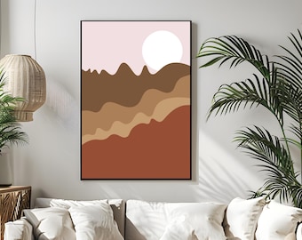 Boho wall art Print, Boho Wall Art Print | Minimalist Bohemian Decor | Digital Download