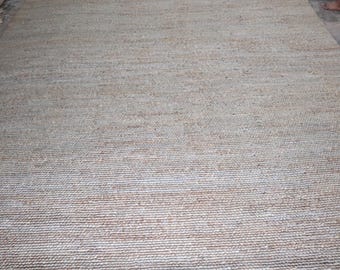 Handmade Natural Jute Rug: Eco-Friendly Woven Farmhouse Carpet
