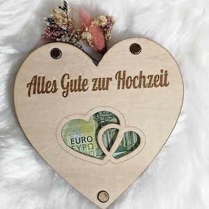 Hochzeitsgeschenk, Geldgeschenk Karte zur Hochzeit, personalisiert mit Namen
